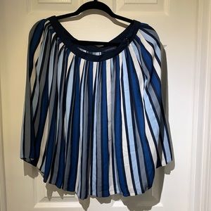 Blue chiffon pleated skirt